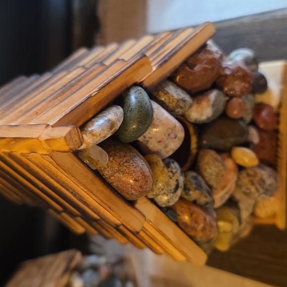 Stone and Wood Handmade Bird House - Picture 4 of 11